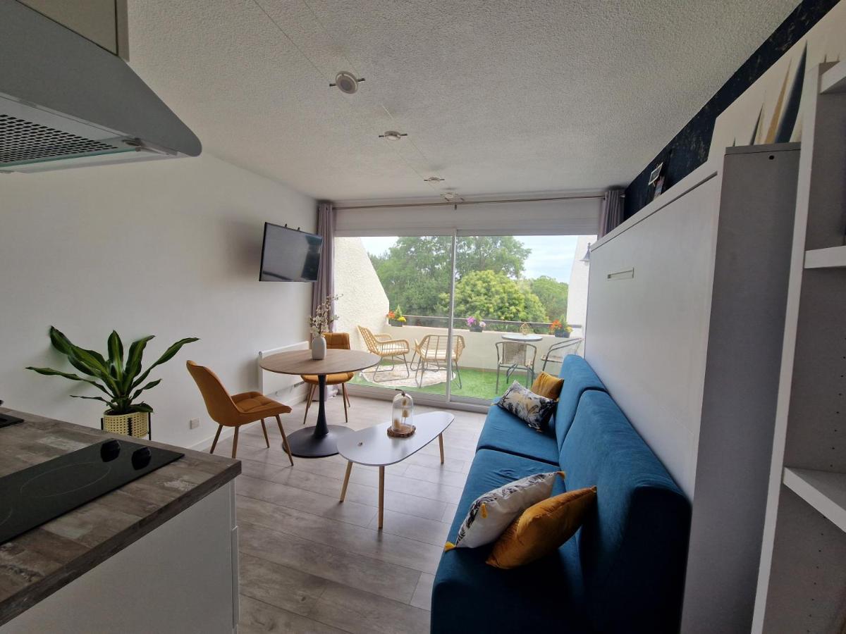 Guidel-Plages Studio Lumineux Balcon Vue Mer & Piscine Exterior photo